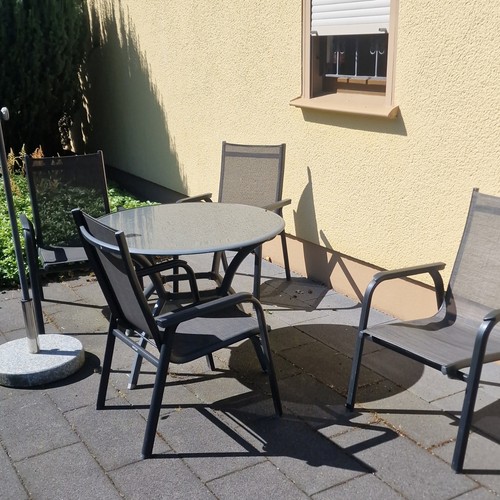 Runder balkontisch metall grau - balkontisch,