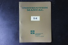 Bucyrus-Erie 15-H Instruction