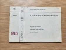 Notenheft "8 europäische Weihnachtslieder" für Blockflöte 3stimmig