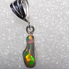 Natur Welo Opal ECHTER Kristallopal Anhänger 925 Sterling Silber  ROHSTEIN roh