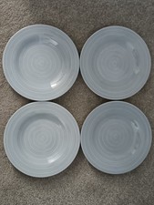 4er Set IKEA 365 blau/grau Anne Nilsson Designed Swirly Beilagenteller 22 cm