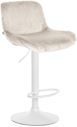 Barhocker solon weiß samt - barhocker,