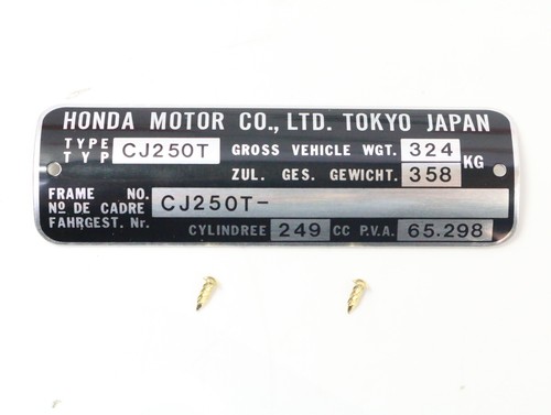 Honda 250 typenschild - honda,