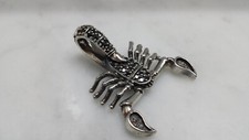 SKORPION ANHÄNGER STERLINGSILBER 925, ZIRKONIEN BESATZ