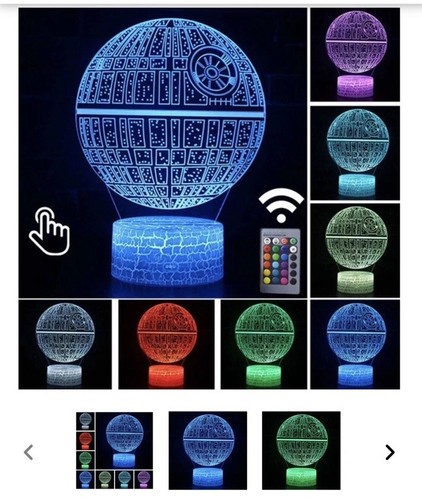 Led lampe todesstern - 3d, led-lampe