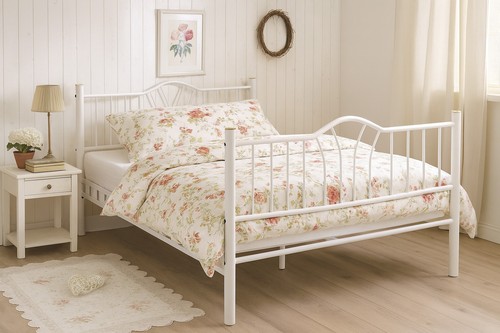 Metallbett santi weiß in - weiß,