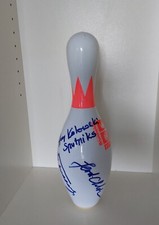 Brunswick Bowling pin max mit Autogrammen, gut geeignet als Präsent und Pokal