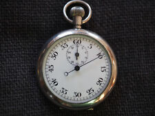 alte Stoppuhr Militär Kriegsmariene entnazifiziert versilbertes Werk