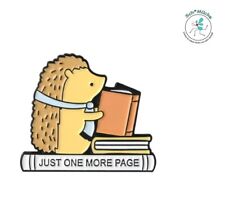 Anstecker Igel Leseratte 2,1 x 3 cm Bücher Literatur Glücksbringer Geschenkidee