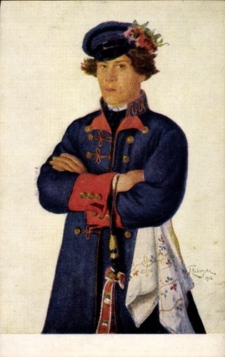Künstler lubieński mann - künstler, ak