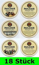 18 Stück Bierdeckel Paulaner München Oktoberfest (6x3er Serie) Bar Theke Party
