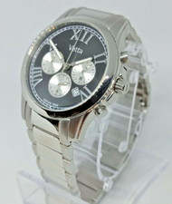 Herrenuhr VETTA Chronograph, Modell VERNIER, Etui 40mm, Data, Armband Stahl