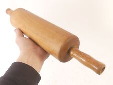 Vintage Wellholz Gross Nudelholz Teigroller Holz L 50 cm x 8,5 cm Buche Hartholz