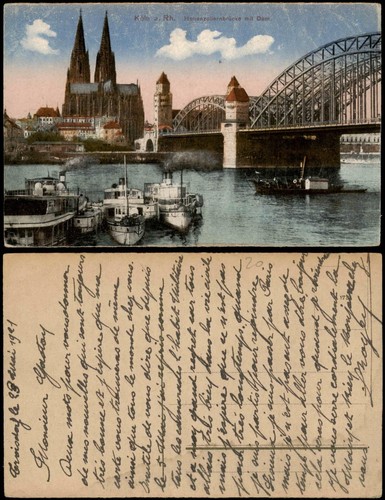 Ansichtskarte köln rhein - ansichtskarte,