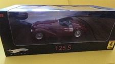 FERRARI 125S, dunkelrot,  Hot Wheels ELITE Mattel  1/18 wie neu versiegelt 