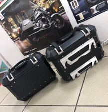 Motorrad Seitenkoffer Set Alu schwarz SW-Motech System NEU mit Lagerschäden