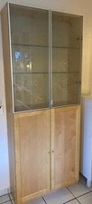 Ikea Schrank mit hochwertigen Glastüren BILLY 11987 (202/80/30 cm) Farbe: Buche