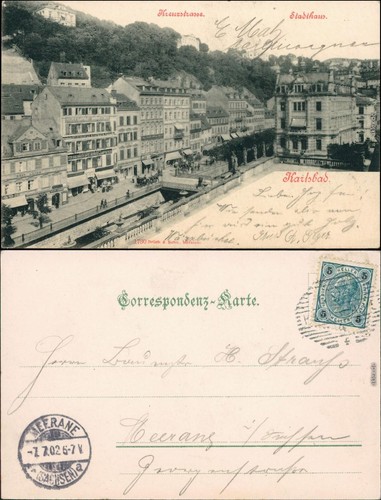 Ansichtskarte karlsbad karlovy - ansichtskarte,