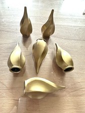 2 Endstücke Für Gardinenstange Vorhangstange Stange 16 mm Antik Goldfarben