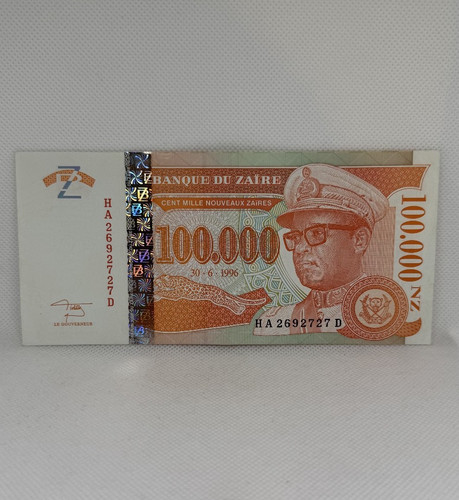 Banknote zaire 100 000 - 100,