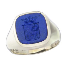 Siegel Ring Lapislazuli 585er Gelbgold