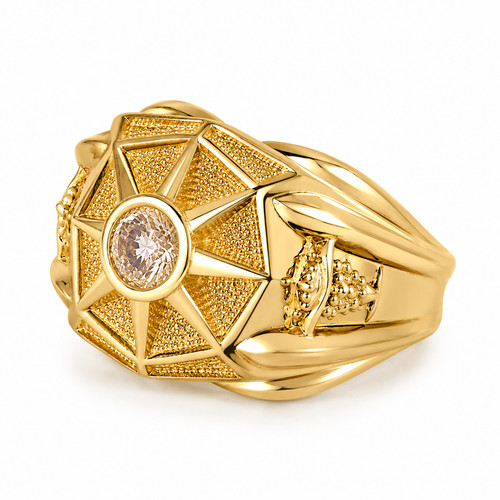 Großer siegelring gold - siegelring, mit