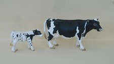 Schleich 13633/13634 Holstein Kuh+Kalb, schwarzbunt (2008-2009)  Bauernhoftiere