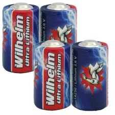 4 x Wilhelm ER14250 mit Box Batterie 1/2 AA Lithium 3,6V 1200 mAh Li-SOCl2