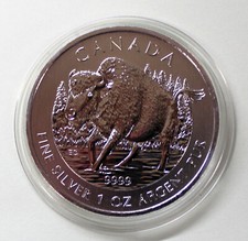 Kanada 5 CAD Dollar 2013 Bison Wildlife Serie 999,9er Silber 1oz bfr. unc.
