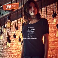 SALE Riesenschnauzer Black Dog Hundemotiv Damen T-Shirt Hund L Spruch Hunde