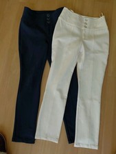 Judith Williams 18/36, Pontehose (Doppelpack), Weiß und Blau, Gebraucht