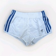ADIDAS Sprinter Glanz Nylon Shorts D4 Sport Vintage weiß Fußball Fitness Retro