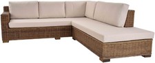 Rattan Ecksofa Wohnzimmer