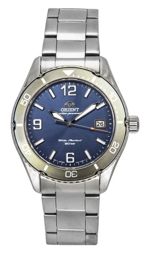 Orient mako iii - edelstahl, blau