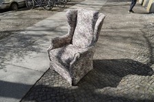 Ohrensessel  Landhaus Polster-, TV-, Lesesessel Rosenmotiv Blumenmuster-Webstoff