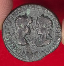 Antike römische Bronzemünze