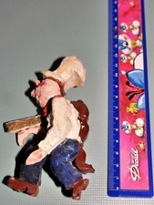 Koch Figur mit Wurst-Band Berufsfigur Zunftfigur Holz geschnitzt Erzgebirge 