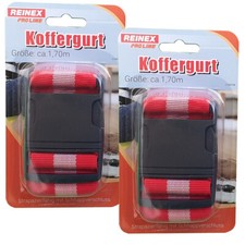 2x rot Koffergurt Kofferband Gepäckband Luggage Belt Kofferbänder Koffer