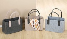 Filztasche Zeitungstasche grau/beige Einkaufstasche Handtasche - Gilde 