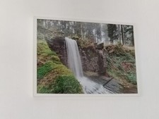 Bilderrahmen weiß, Bilderdruck Wasserfall im Harz 