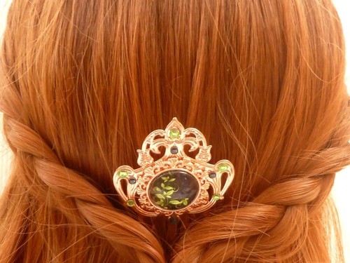 Eleganter haarkamm rotgold - eleganter,