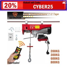 Elektrische Seilhebezug Seilwinde Hebezug mit Fernbedienung 200 kg-800 kg DE