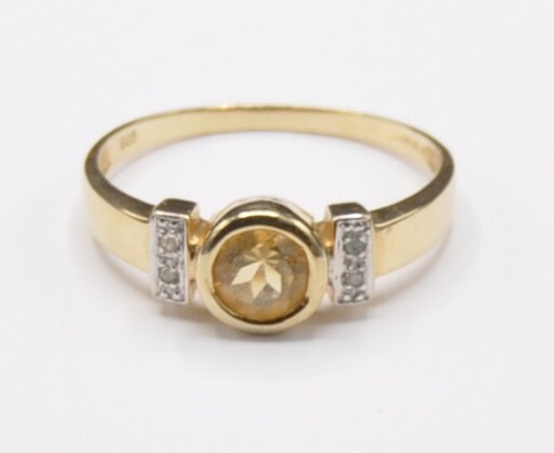 Citrin gelb solitär diamant - gelb,