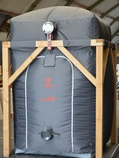 Pelletsilo HPL im Holzgestell