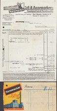 NORDHAUSEN, 2 x Rechnung 1940, Kautabak-Fabrik G. A. Hanewacker GmbH