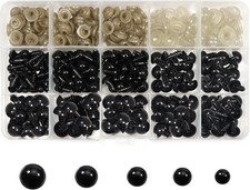 150 Stück Puppenaugen Sicherheitsaugen Häkeln Kunststoff Basteln 6/8/9/10/12mm 