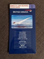 British Airways Concorde Issue 5 Safety Card Last One