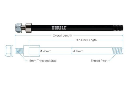 Thule achse steckachse 12mm - achse,