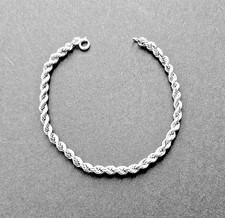 Armband 835 Silber, Kordel