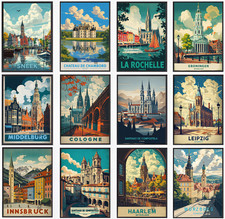 Vintage Reise Poster Stadt